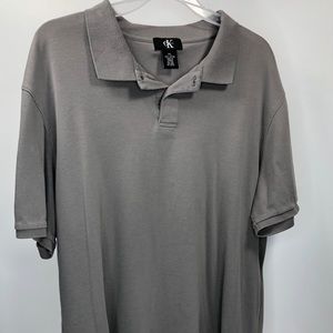 Calvin Klein Grey Polo Short Sleeve Shirt